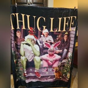 Christmas Thug Life throw blanket
